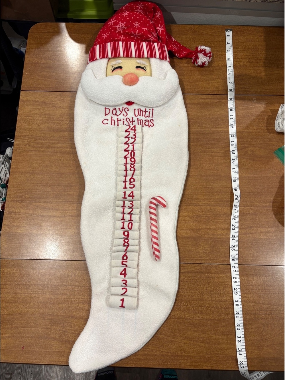 Santa Countdown to Christmas Hanging Decoration